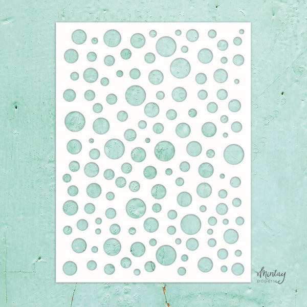 Mintay Papers 6x8 Stencil - Bubbles