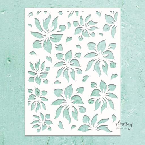 Mintay Papers 6x8 Stencil - Hibiscus