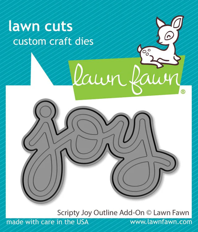 Lawn Fawn Craft Die - Scripty Joy Outline