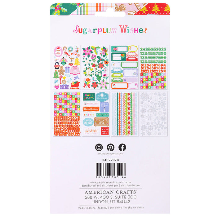 American Crafts Paige Evans Sugarplum Wishes - Sticker Book