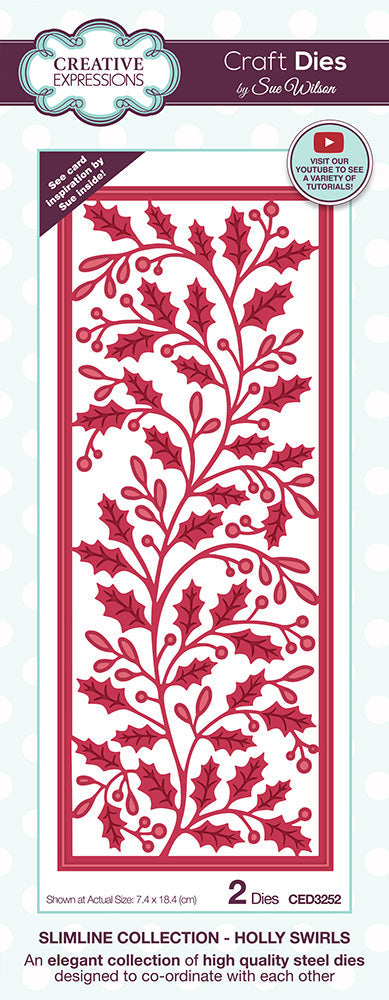 Creative Expressions Sue Wilson Craft Die - Holly Swirls