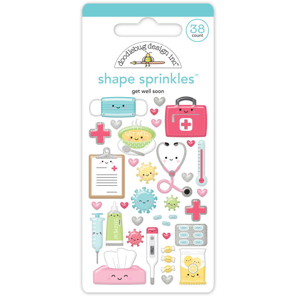 Doodlebug Design Happy Healing - Get Well Soon Shape Sprinkles