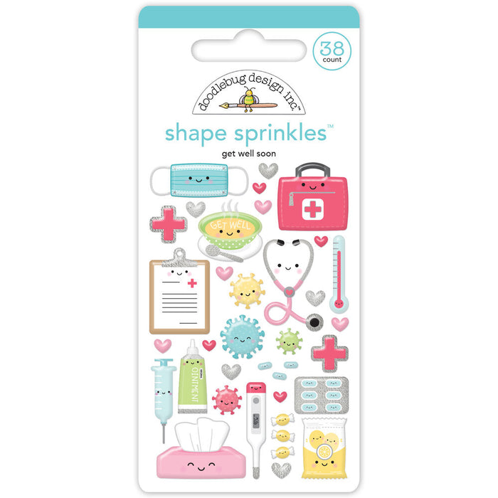 Doodlebug Design Happy Healing - Get Well Soon Shape Sprinkles