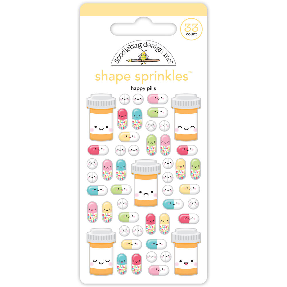 Doodlebug Design Happy Healing - Happy Pills Shape Sprinkles