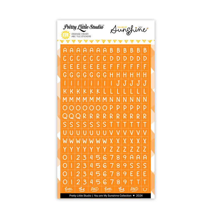 Pretty Little Studio You Are My Sunshine - Mini ABC Stickers Orange Crush