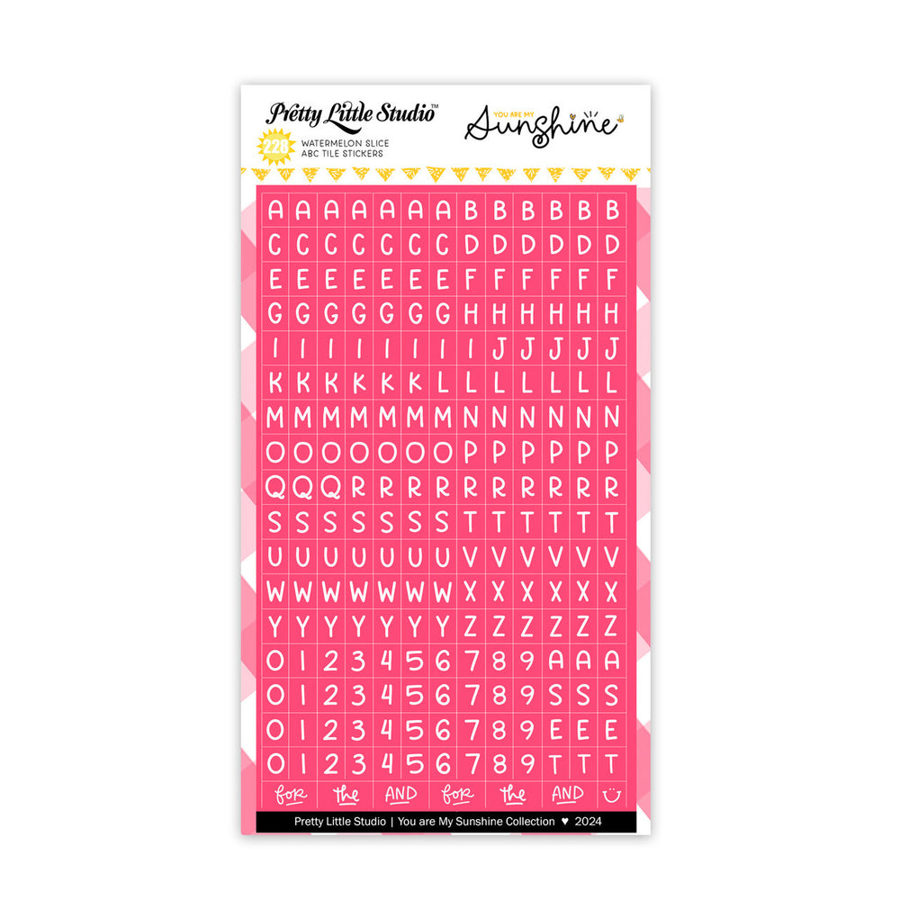 Pretty Little Studio You Are My Sunshine - Mini ABC Stickers Watermelon Slice