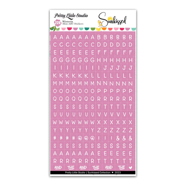 Pretty Little Studio Sunkissed - Mini ABC Stickers Wisteria