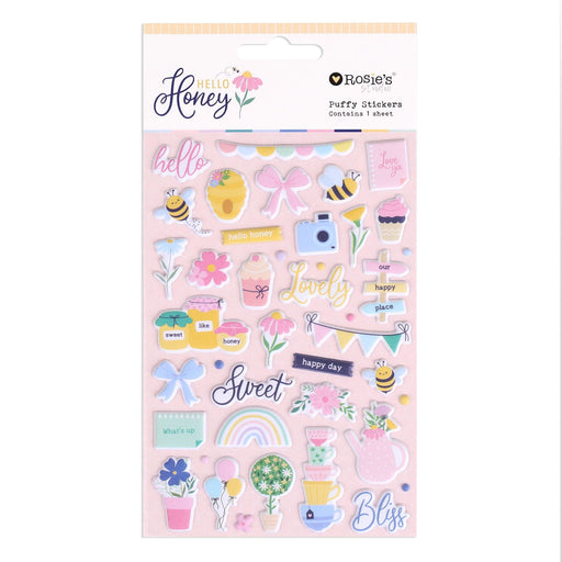 Rosie's Studio Hello Honey - Puffy Mini Motif Stickers