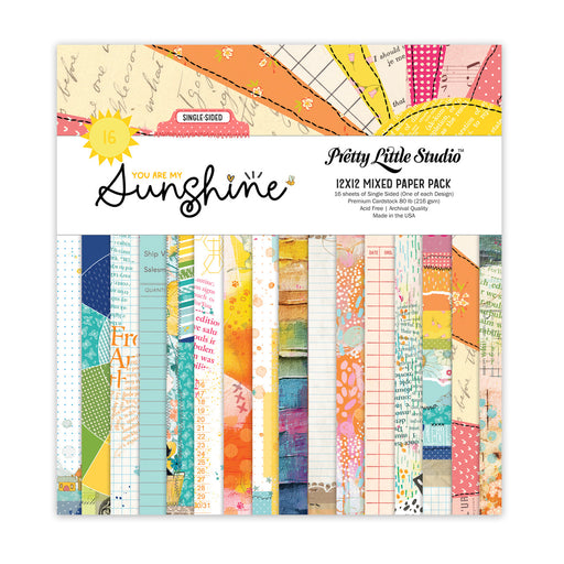 Pretty Little Studio You Are My Sunshine - Mixed Single Sided 12x12 Paper Pack