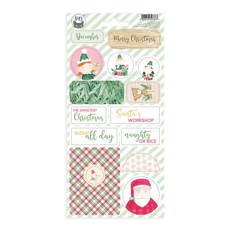 P13 Santa's Workshop - Chipboard Sticker Sheet #2