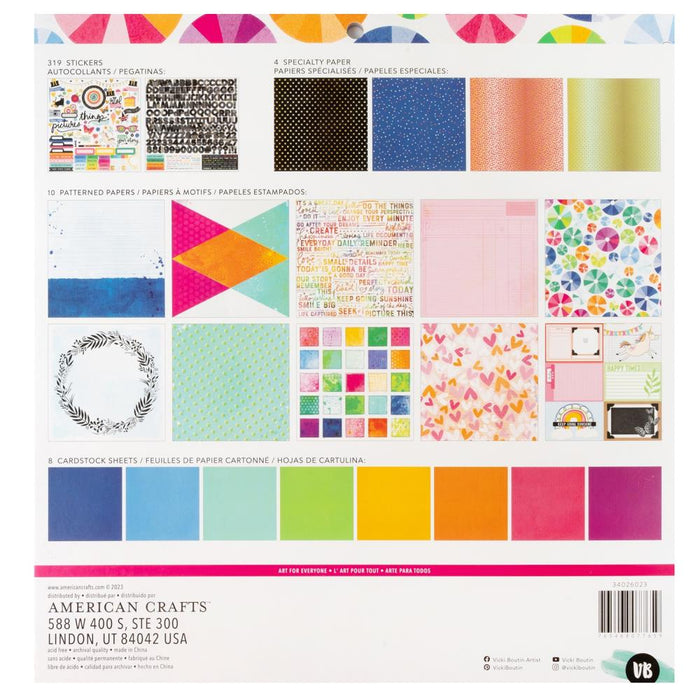 American Crafts Vicki Boutin Bold + Bright - 12x12 Project Pad