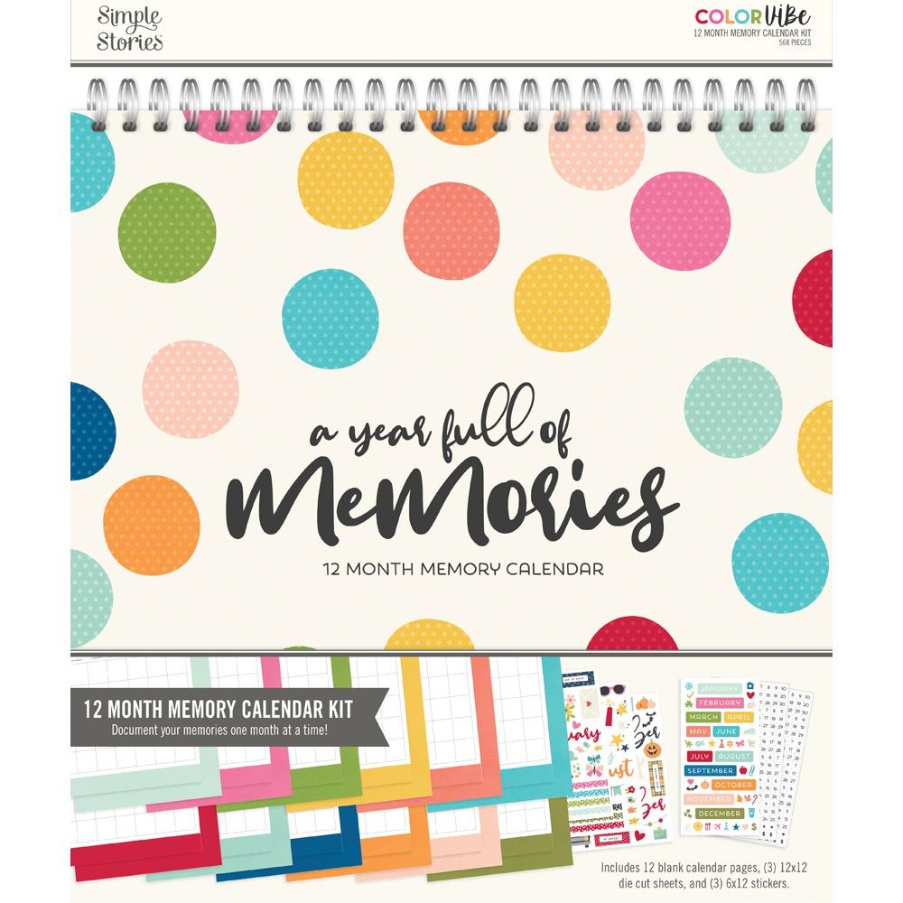 Simple Stories Color Vibe - 12 Month Memory Calendar