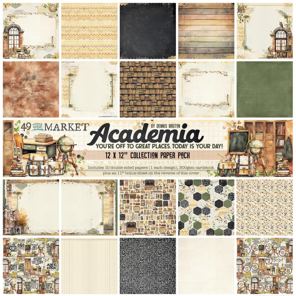 49 & Market Academia - 12x12 Collection Pack