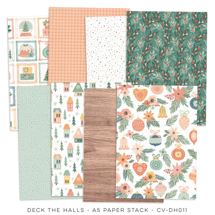 Cocoa Vanilla Studio Deck The Halls - A5 Paper Stack