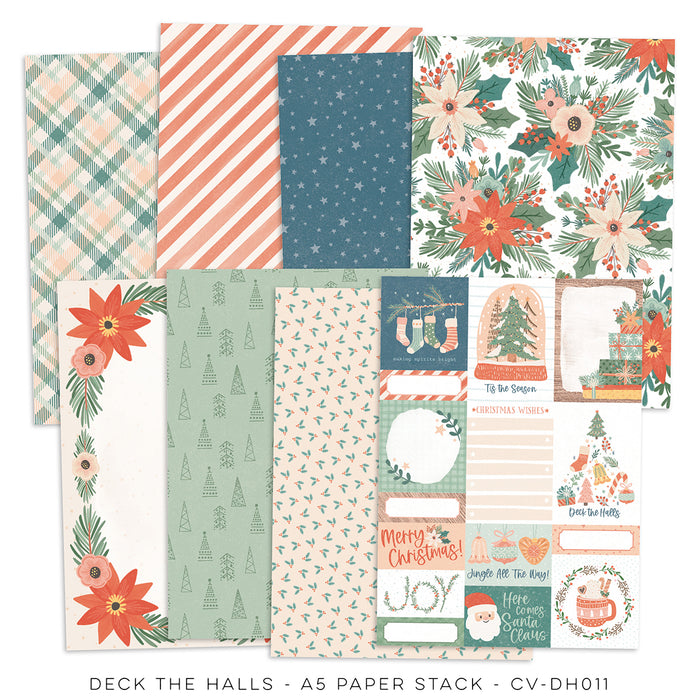 Cocoa Vanilla Studio Deck The Halls - A5 Paper Stack