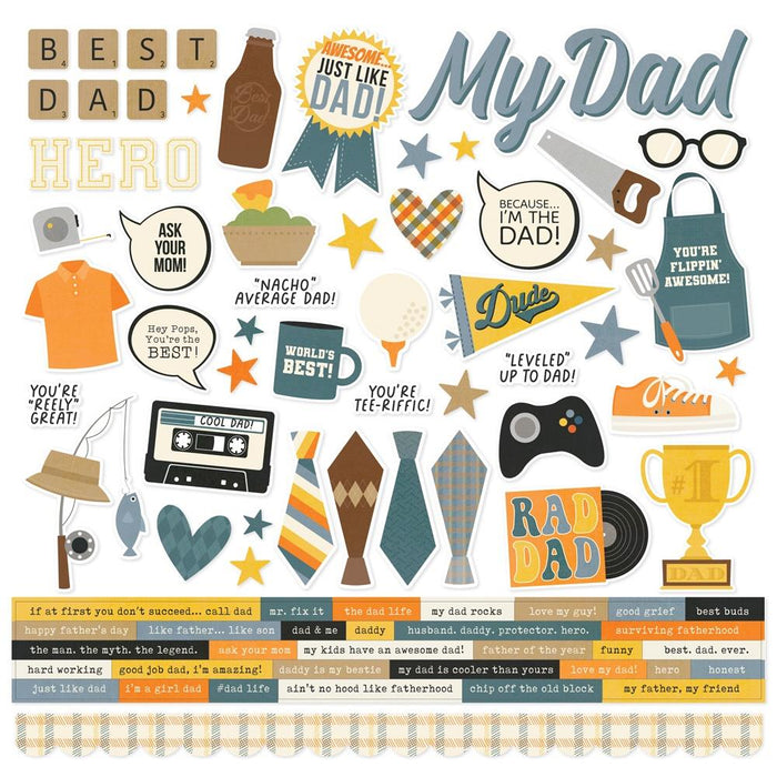 Simple Stories Father's Day - Cardstock Stickers