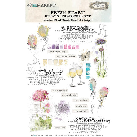 49 & Market Vintage Bits Rub-Ons - Fresh Start