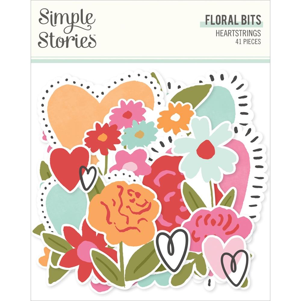 Simple Stories Heartstrings - Floral Bits & Pieces