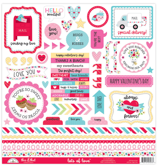 Doodlebug Design Lots of Love - This & That Stickers