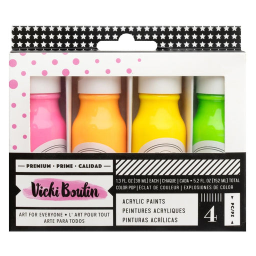 American Crafts Vicki Boutin Mixed Media - Neon Acrylic Paints