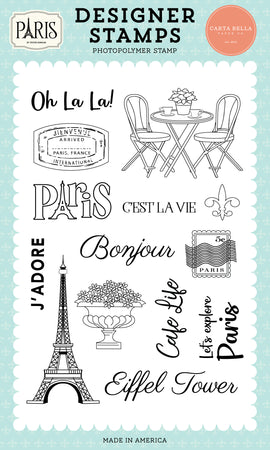 Carta Bella Paris - Cafe Life Stamps