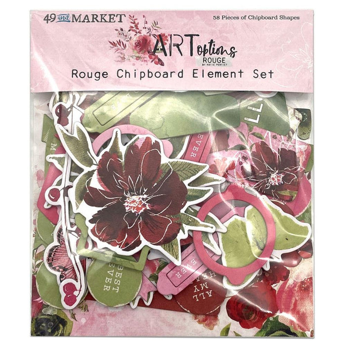 49 & Market ARToptions Rouge - Chipboard Elements