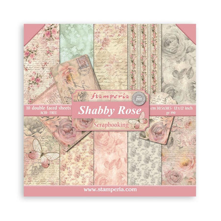 Stamperia Shabby Rose - 12x12 Paper Pack