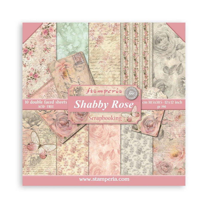 Stamperia Shabby Rose - 12x12 Paper Pack