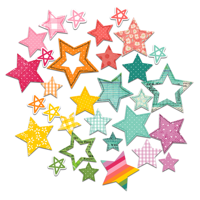 Pretty Little Studio Sunkissed - Shooting Star Die-Cuts