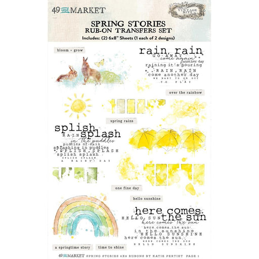 49 & Market Vintage Bits Rub-Ons - Spring Stories