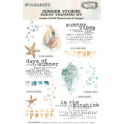 49 & Market Vintage Bits Rub-Ons - Summer Stories