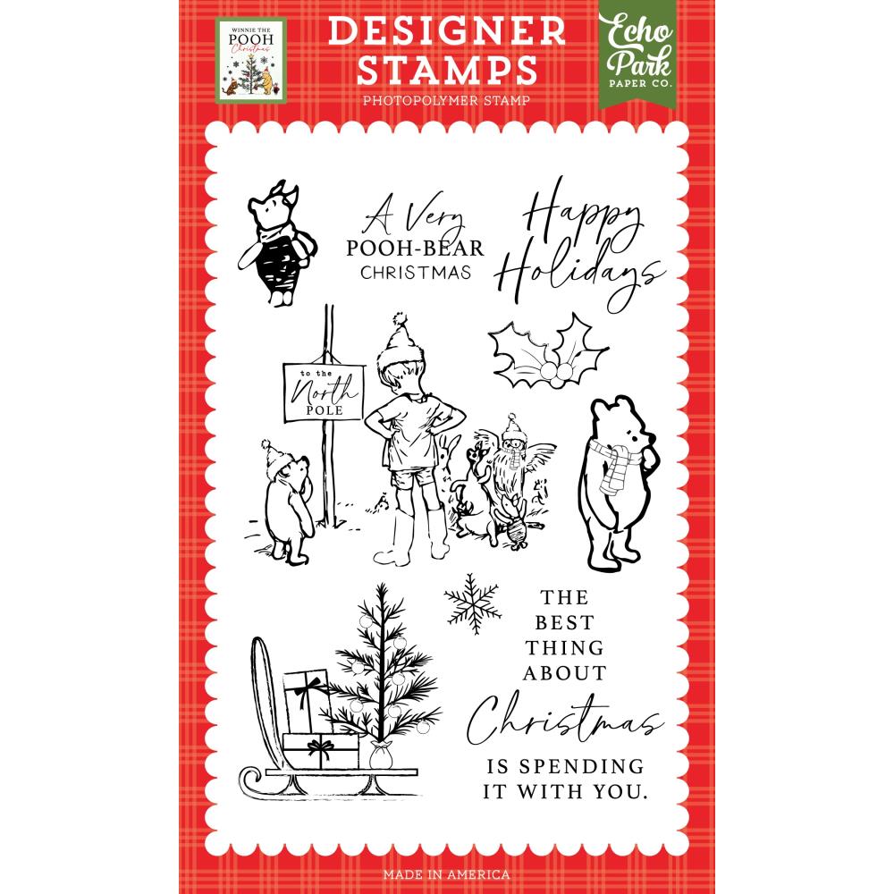 Echo Park Winnie The Pooh Christmas - Very Pooh Bear Christmas Stamps