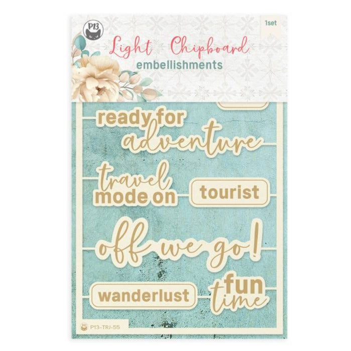 P13 Travel Journal - Chipboard Embellishments