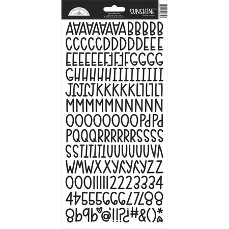 Doodlebug Sunshine Alphabet Stickers - Beetle Black