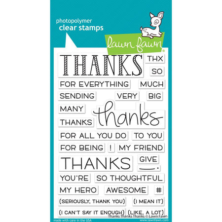 Lawn Fawn Clear Stamps - Thanks Thanks Thanks