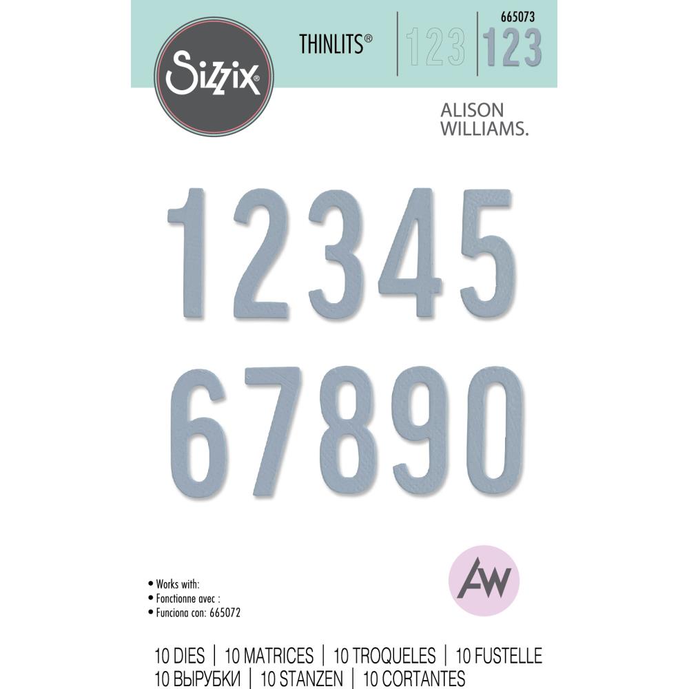 Sizzix Thinlits Die - Bold Numbers by Alison Williams