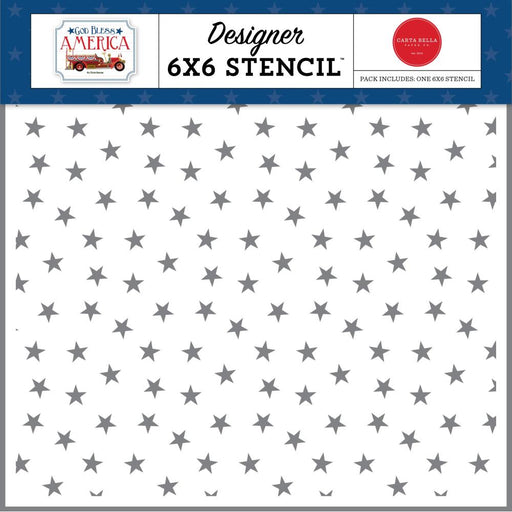 Carta Bella God Bless America - Star Spangled Stencil