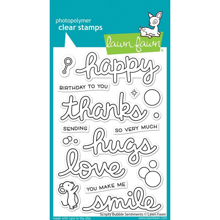 Lawn Fawn Clear Stamps - Scripty Bubble Sentiments