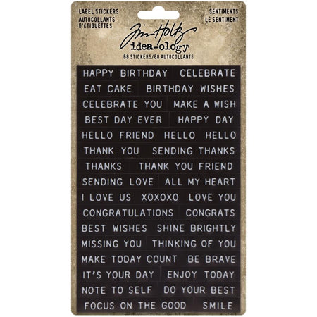 Tim Holtz Idea-Ology - Sentiments Label Stickers