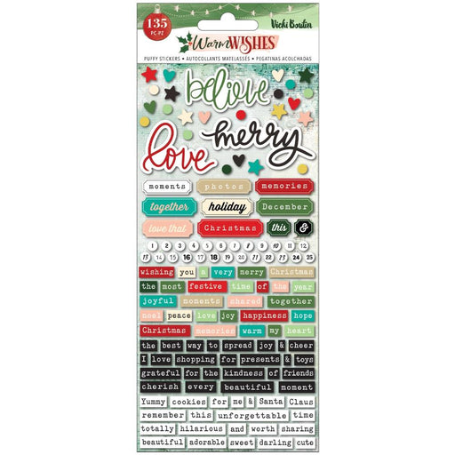 American Crafts Vicki Boutin Warm Wishes - Puffy Stickers