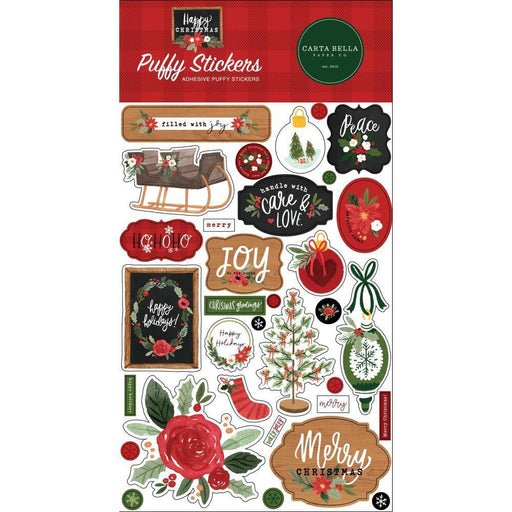 Carta Bella Happy Christmas - Puffy Stickers