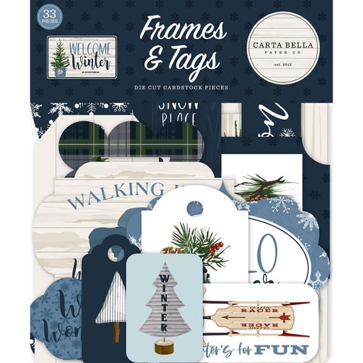 Carta Bella Welcome Winter - Ephemera Frames and Tags