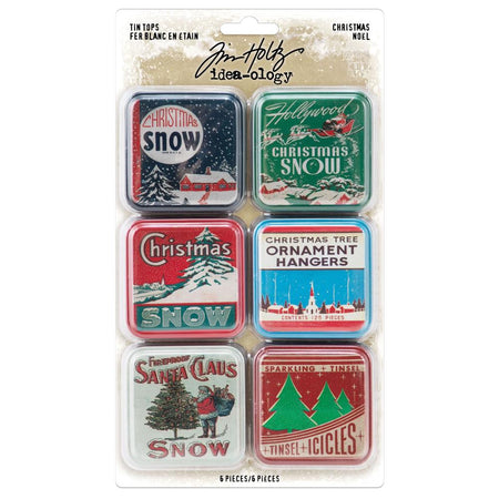 Tim Holtz Idea-ology - Christmas Tin Tops