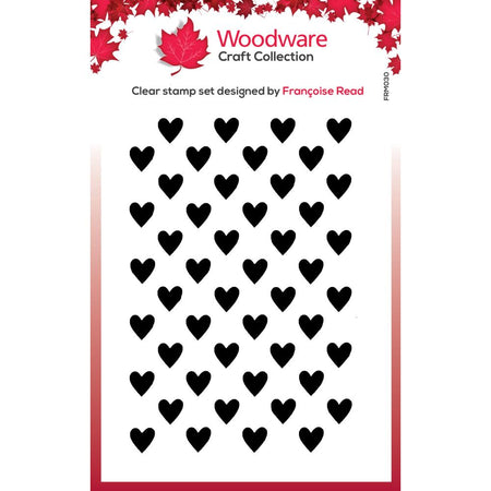 Woodware Clear Magic Singles Stamp - Mini Heart Background