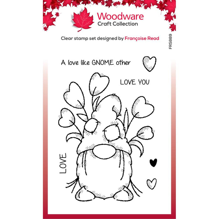 Woodware Clear Magic Stamp - Love Gnome