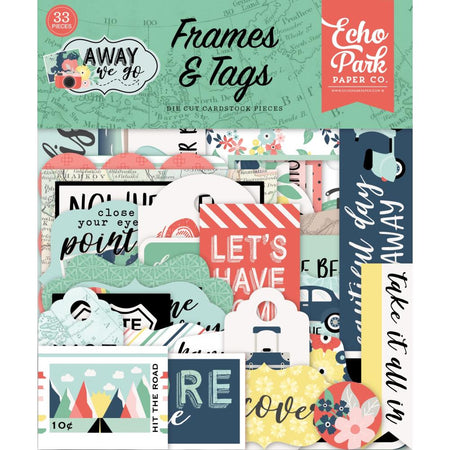 Echo Park Away We Go - Ephemera Frames & Tags