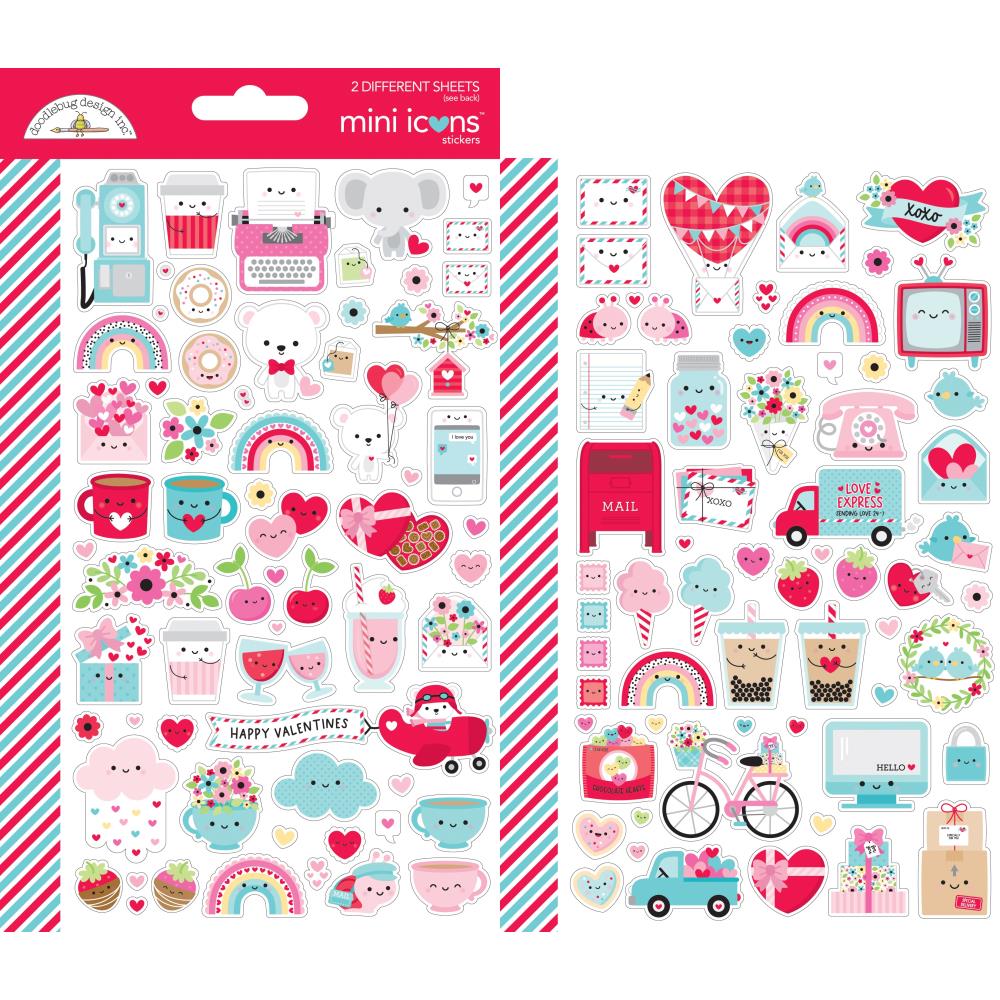 Doodlebug Design Lots of Love - Mini Icon Stickers