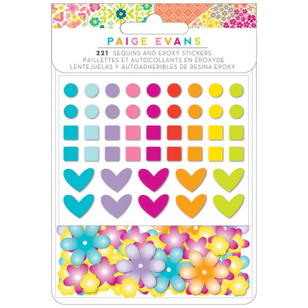 American Crafts Paige Evans Splendid - Sequin and Epoxy Stickers