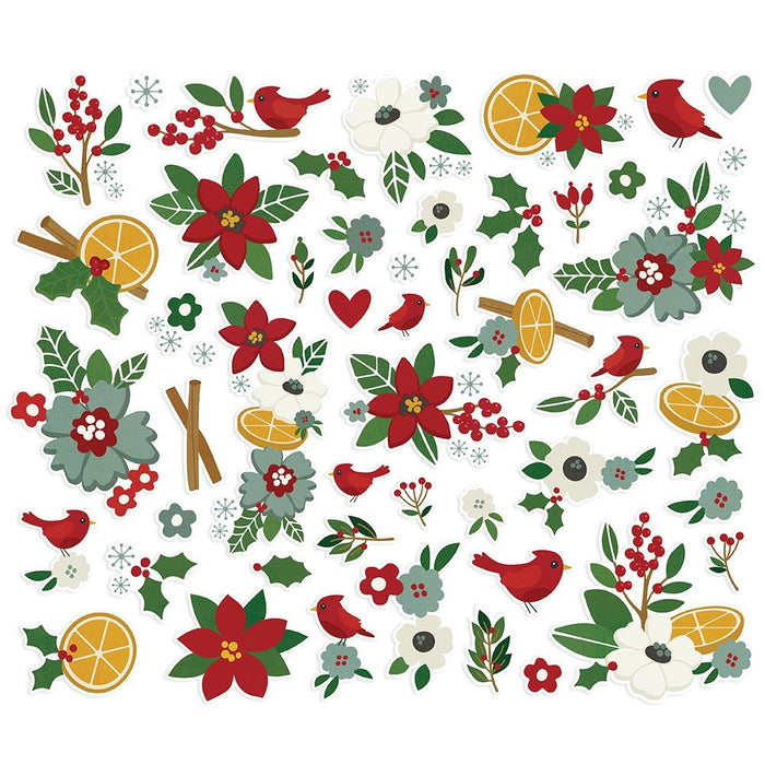 Simple Stories Hearth & Holiday - Floral Bits & Pieces