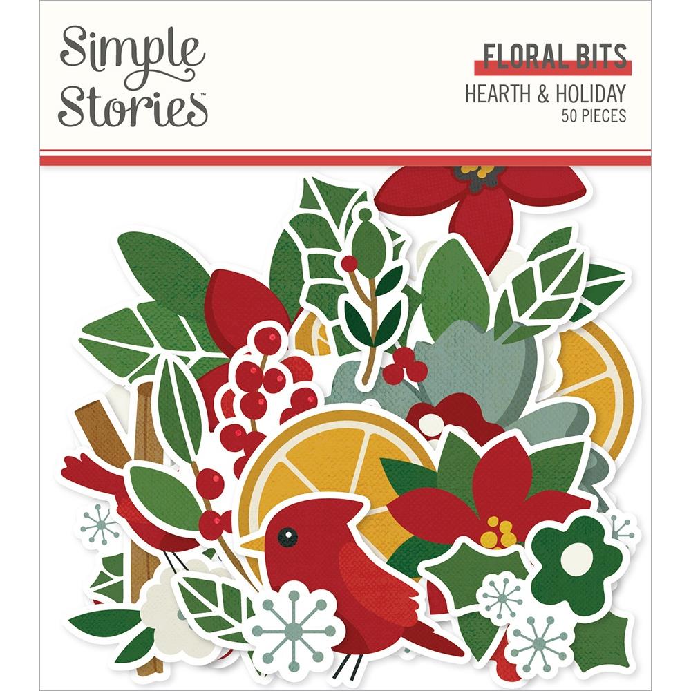 Simple Stories Hearth & Holiday - Floral Bits & Pieces